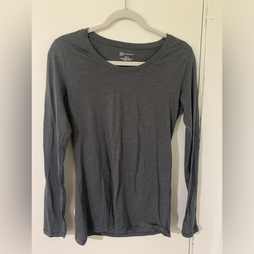 Long Sleeve Charcoal Gray Shirt